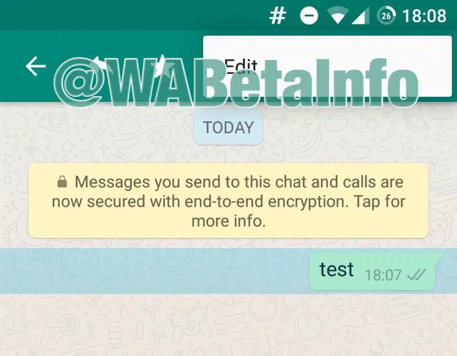 Editar mensagens enviadas whatsapp
