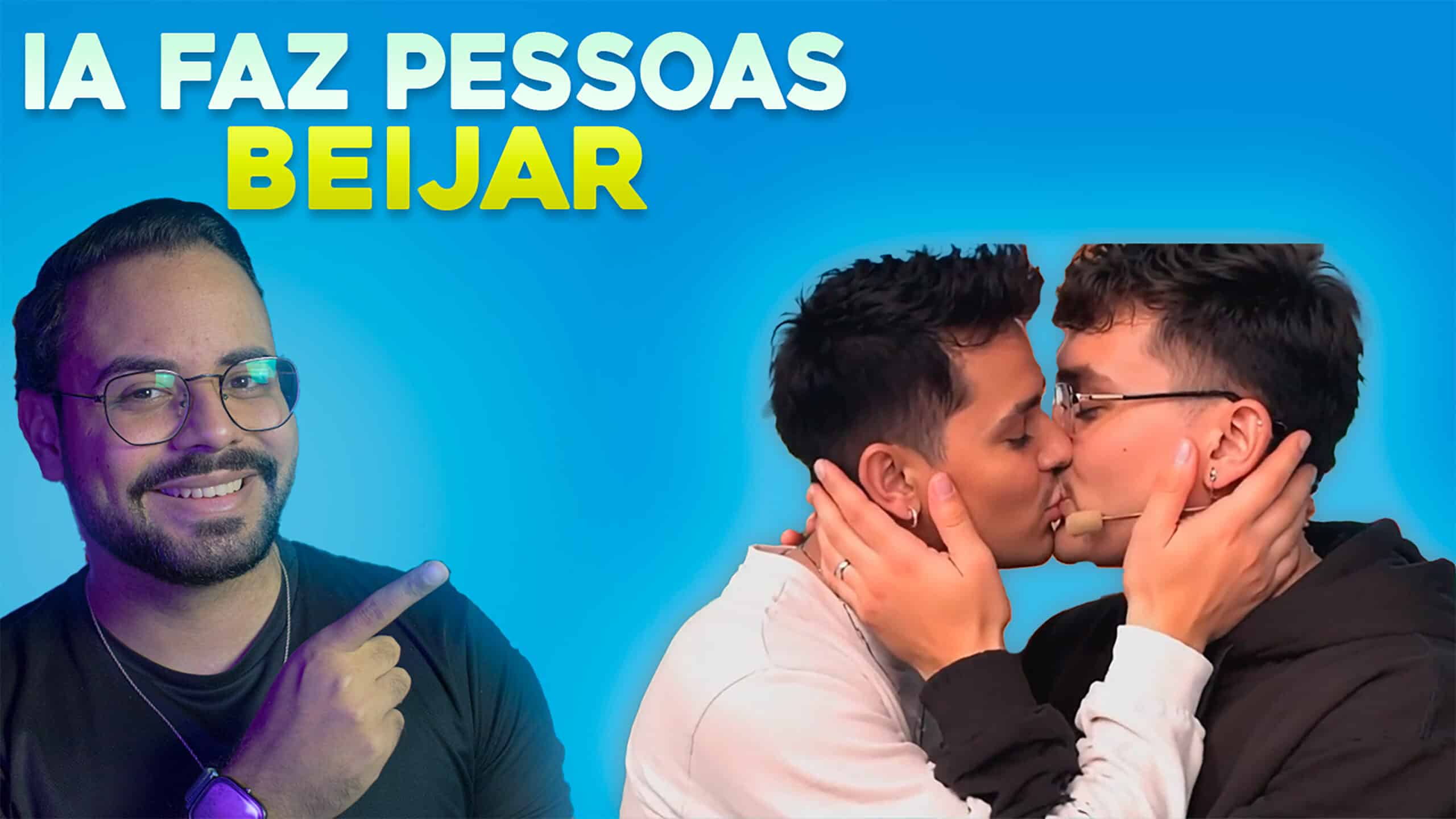 como fazer vídeo das pessoas se abaraçando ou beijando com ia