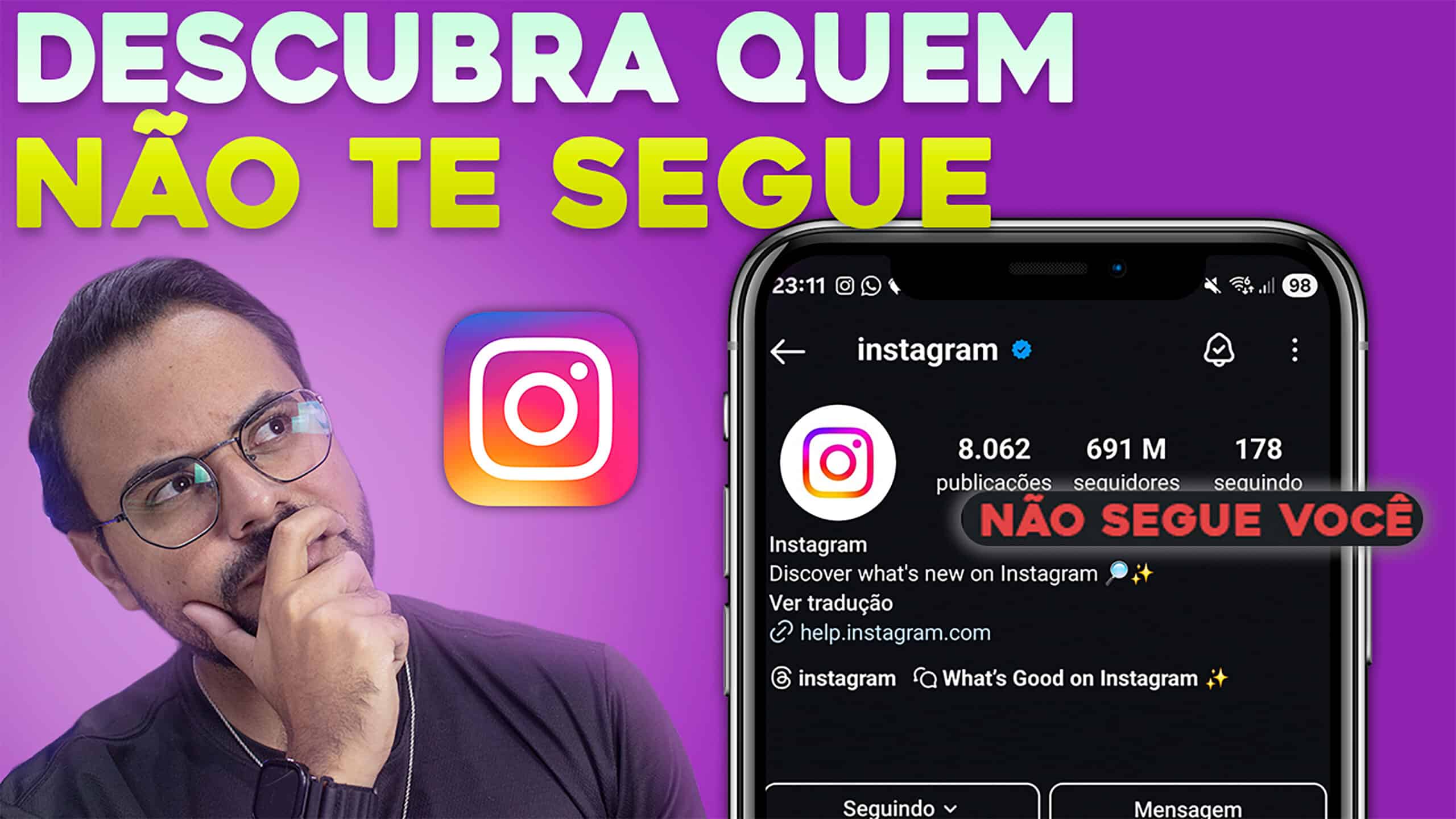 Como Ver Quem NÃO TE SEGUE DE VOLTA no Instagram e PARAR DE SEGUIR