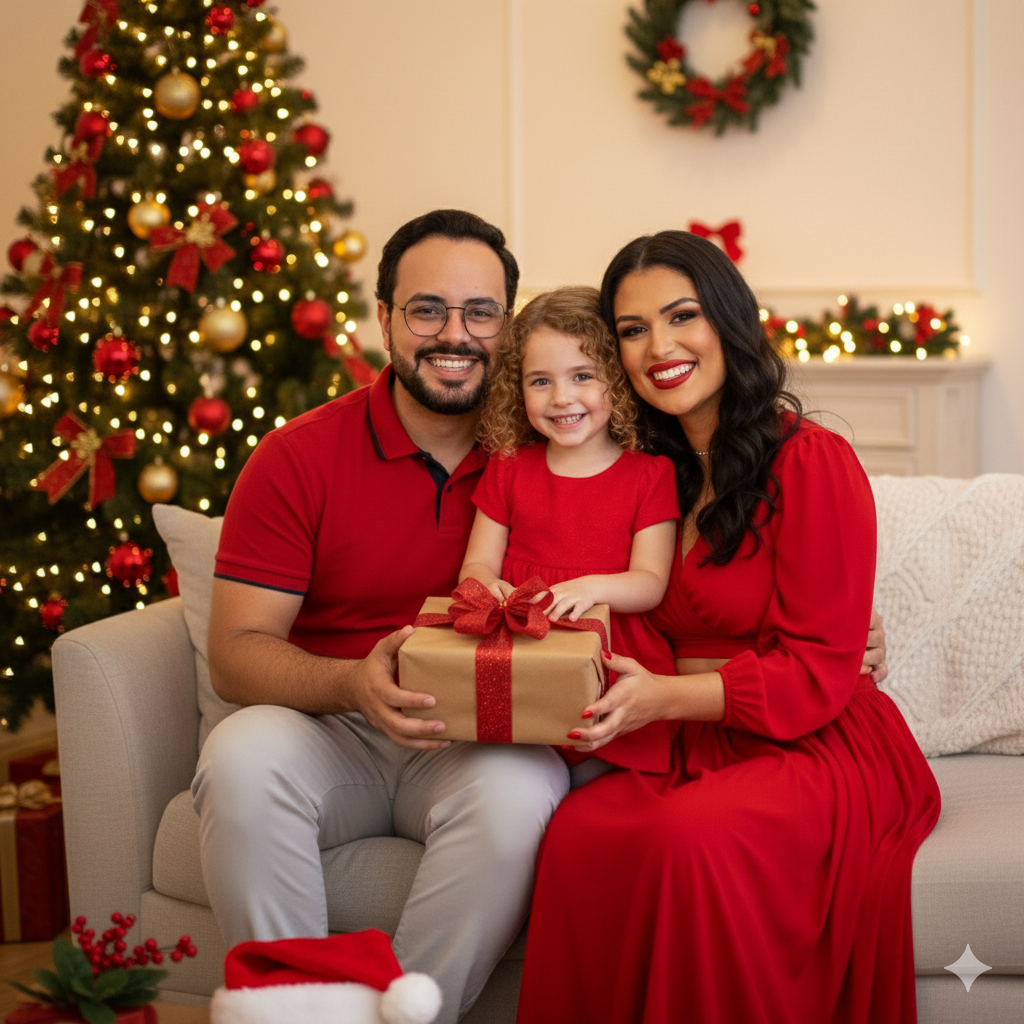 Tutorial Gemini: Como Criar Sua FOTO de Natal em Família com IA (Prompt/Texto para Copiar) 2 Tutorial Gemini: Como Criar Sua FOTO de Natal em Família com IA (Prompt/Texto para Copiar) 2