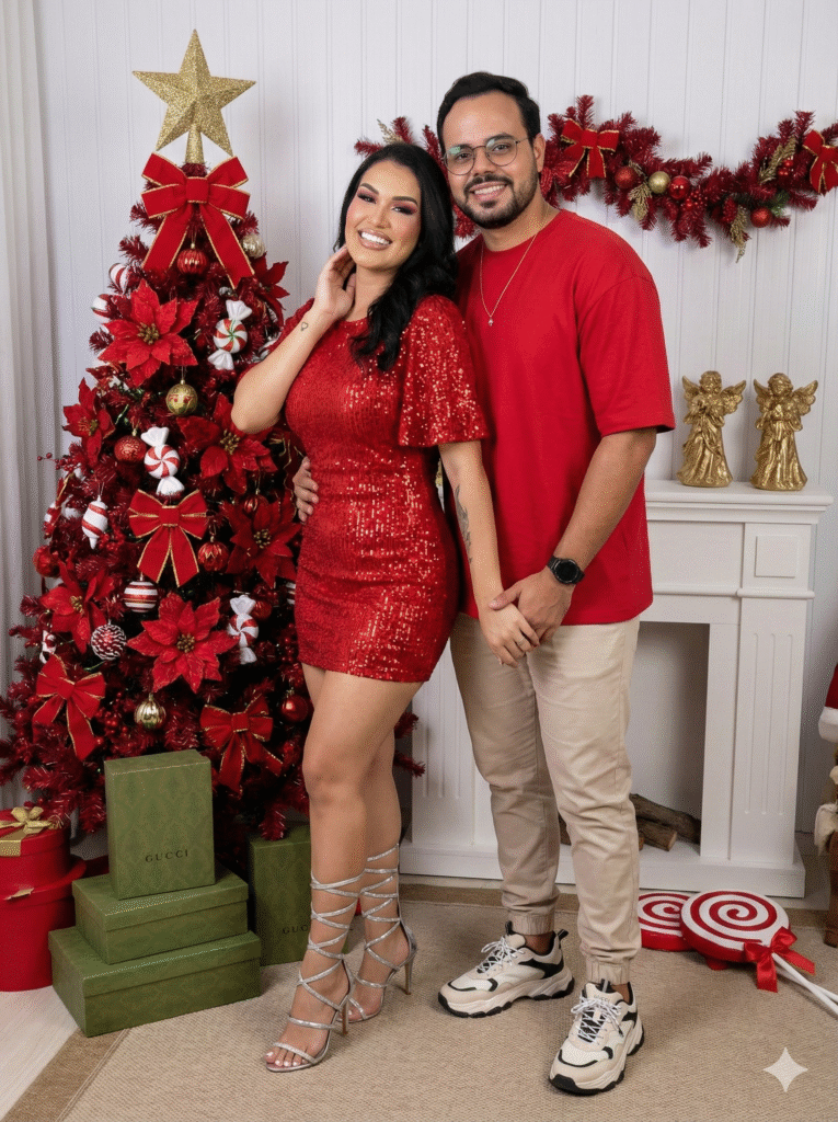 Como fazer trend de foto de casal no natal com IA no Gemini – Prompt natal de casal 2 Como fazer trend de foto de casal no natal com IA no Gemini – Prompt natal de casal 2