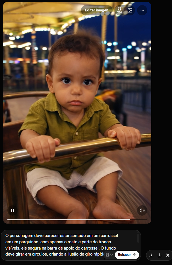 Exemplo de animação no Grok