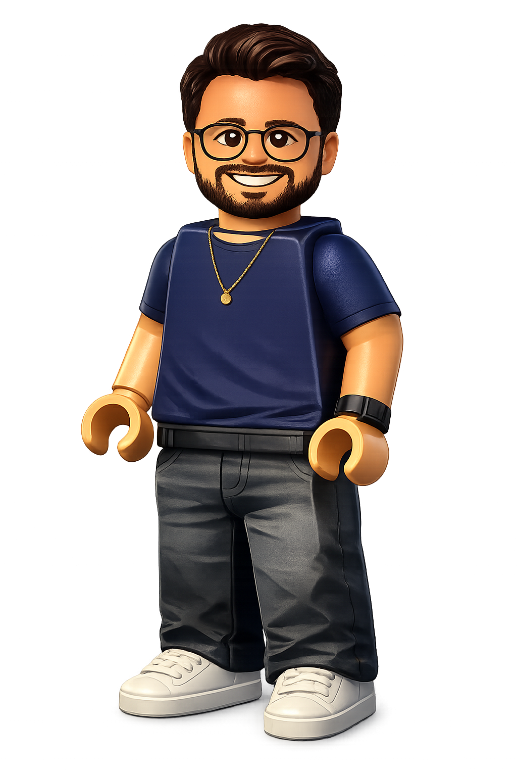 Exemplo de resultado do boneco LEGO criado por IA