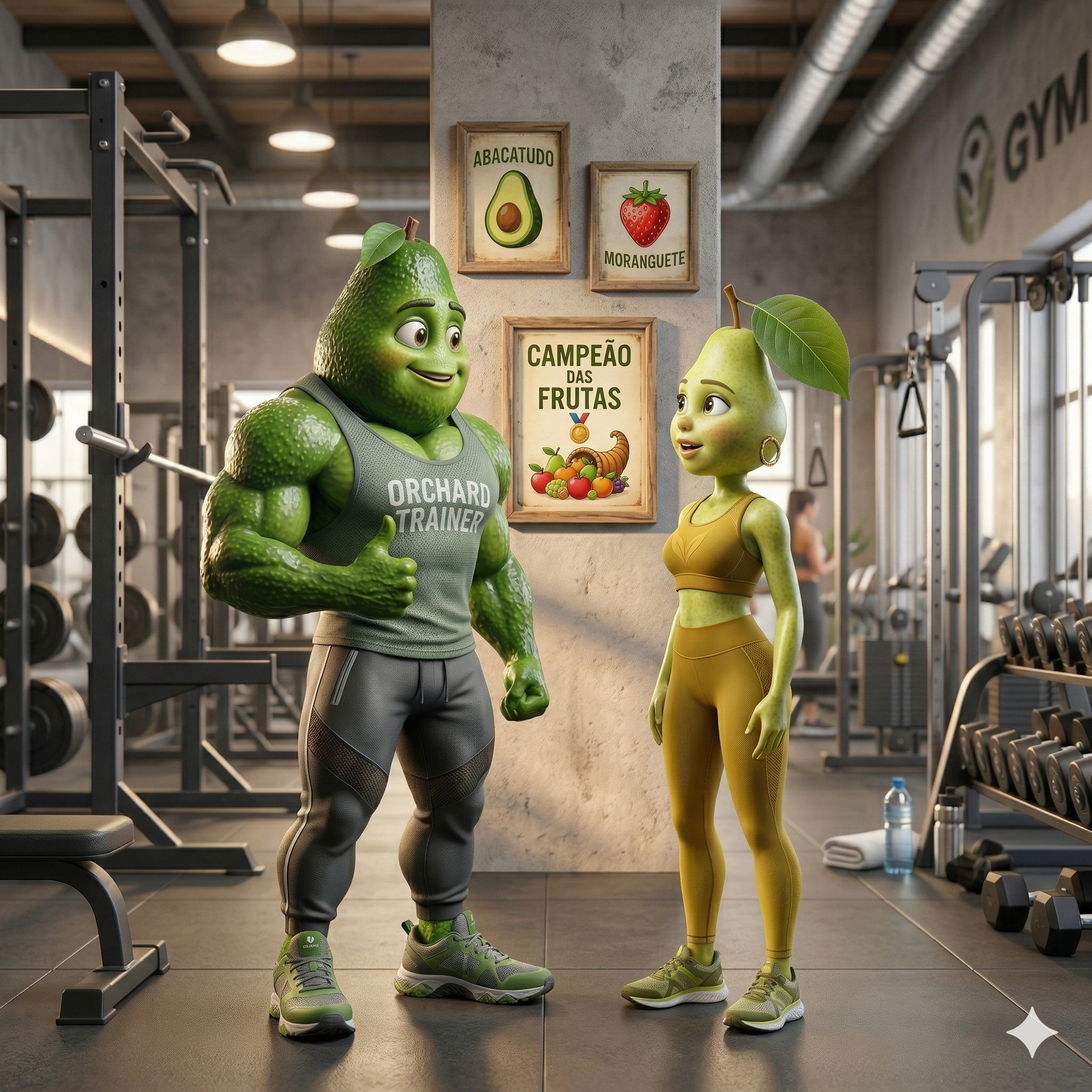 Exemplo de cena com dois personagens interagindo